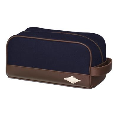 Toalettmappe skinn / kanvas - Bilde 4